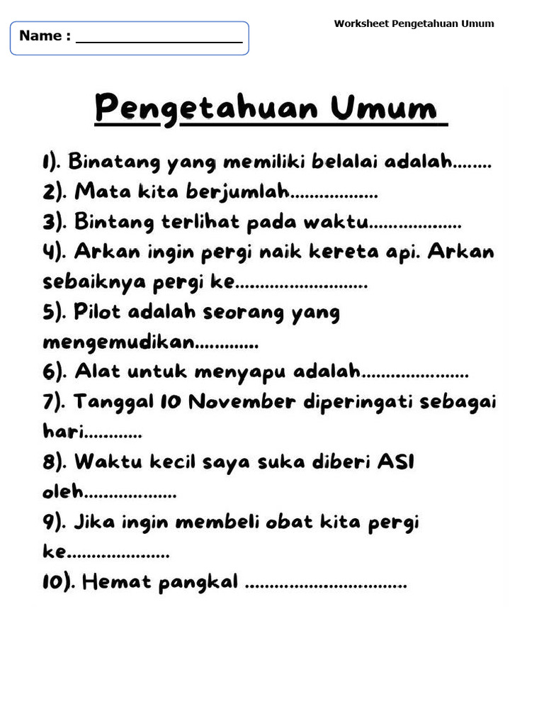 7 Rahasia Menguasai Soal Pengetahuan Umum SD Kelas 3 Agar Nilai Anak Selalu Memuaskan