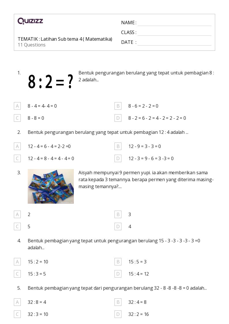 50 lembar kerja Pengurangan berulang untuk Kelas 3 di Quizizz Gratis 50 lembar kerja Pengurangan berulang untuk Kelas 3 di Quizizz Gratis