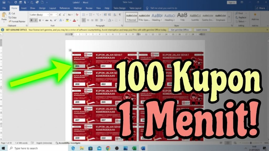 3 Langkah Mudah Cara Membuat Nomor Kupon Otomatis di Word, Ternyata Semudah Ini!