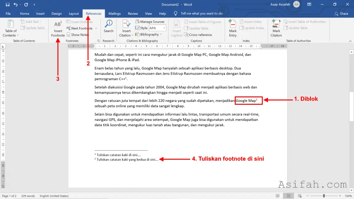 Cara Membuat Footnote yang Efektif di Microsoft Word Panduan Lengkap