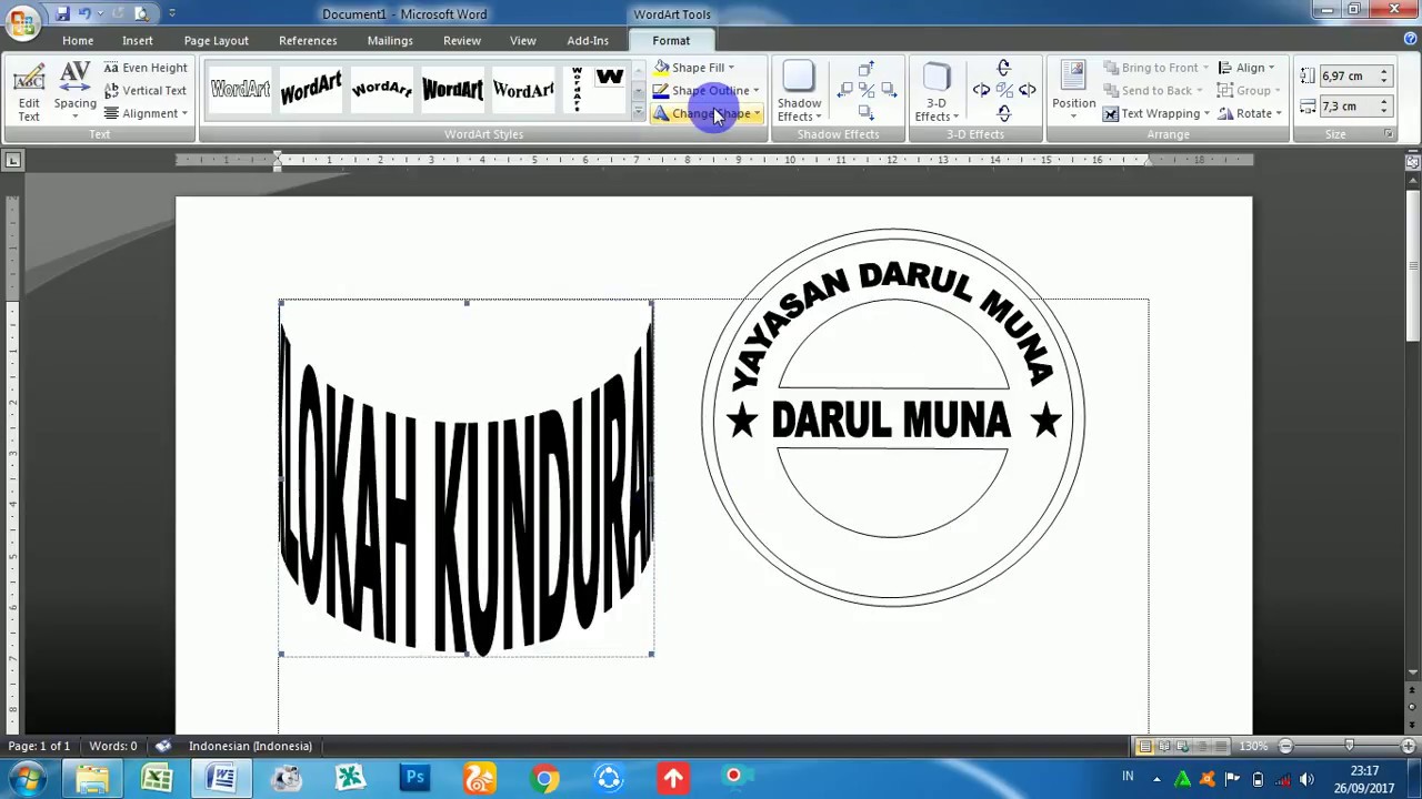 Cara Membuat Stempel Di Ms Word PWPK
