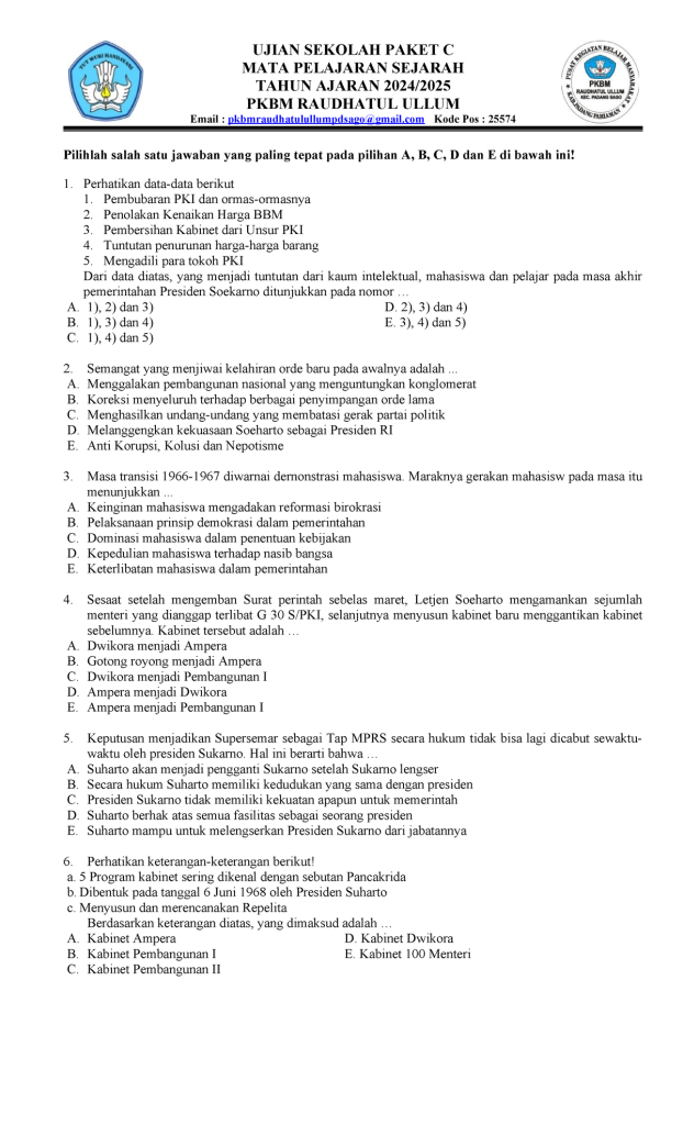 ujian sekolah paket c