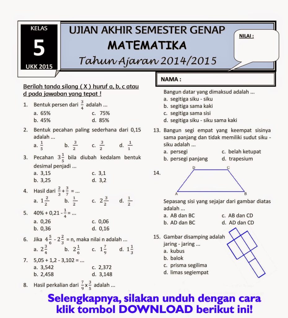 5 Alasan Soal Tema 5 Kelas 2 Matematika Bisa Bikin MPLS Jadi Seru dan Bermakna