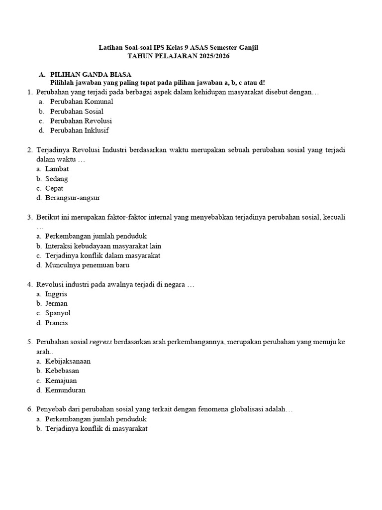 5 Fakta Mengejutkan dari Soal Latihan IPS Kelas 9 Semester 2 yang Jarang Diketahui Siswa
