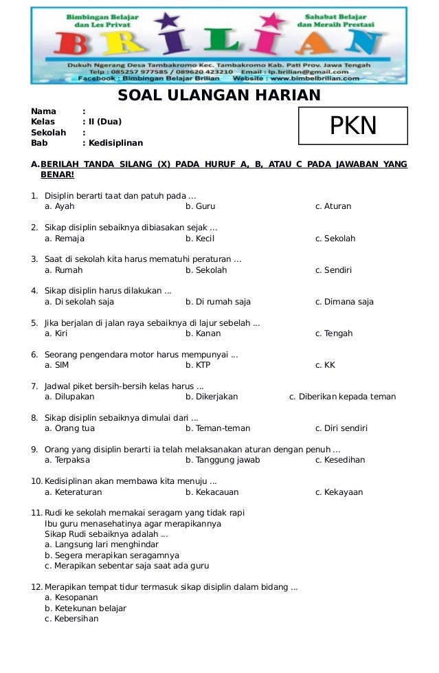 Akhirnya Tersedia 5 Download Kumpulan Soal PKN Kelas 3 SD Semester 2 yang Wajib Dimiliki
