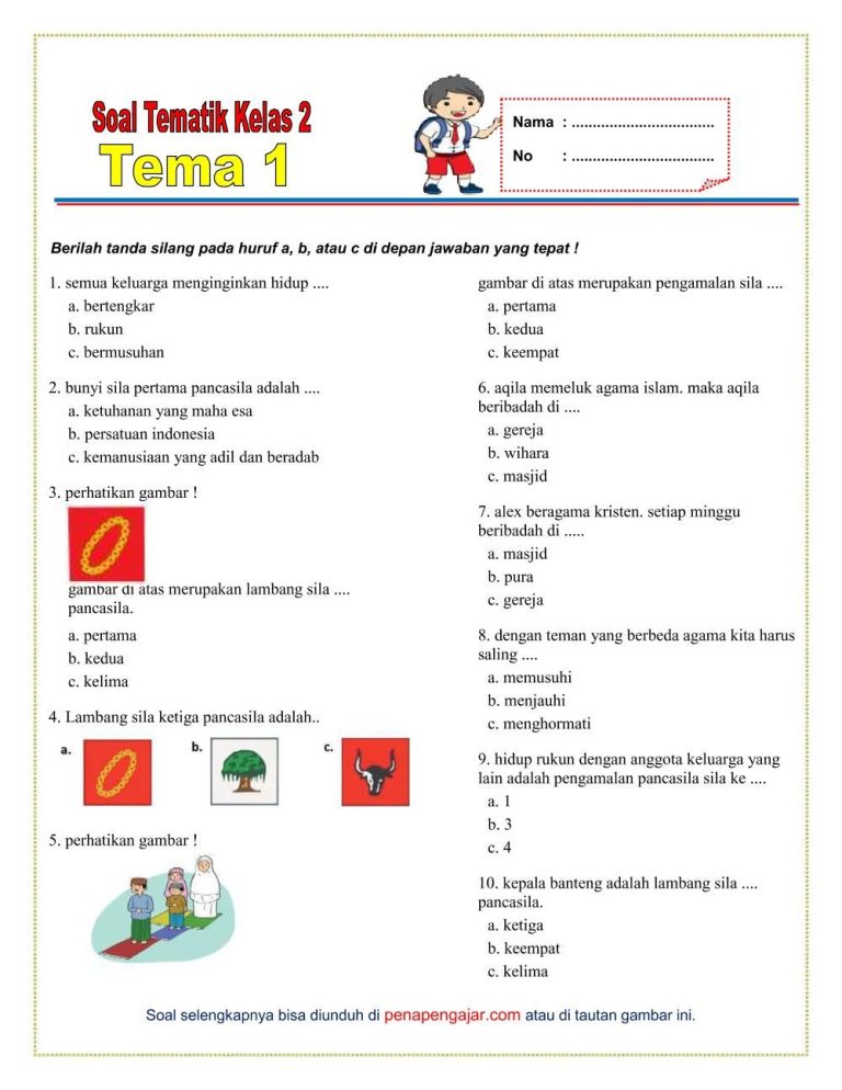 Akhirnya Tersedia 7 Lembar Kerja Soal Tema 1 Kelas 2 Siap Cetak yang Wajib Guru Punya Akhirnya Tersedia 7 Lembar Kerja Soal Tema 1 Kelas 2 Siap Cetak yang Wajib Guru Punya