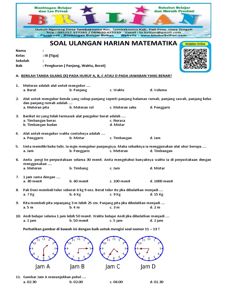 Jangan Lewatkan! Download Kumpulan Soal Kelas 3 Sekolah Dasar Ini Agar Anak Makin Jago Matematika