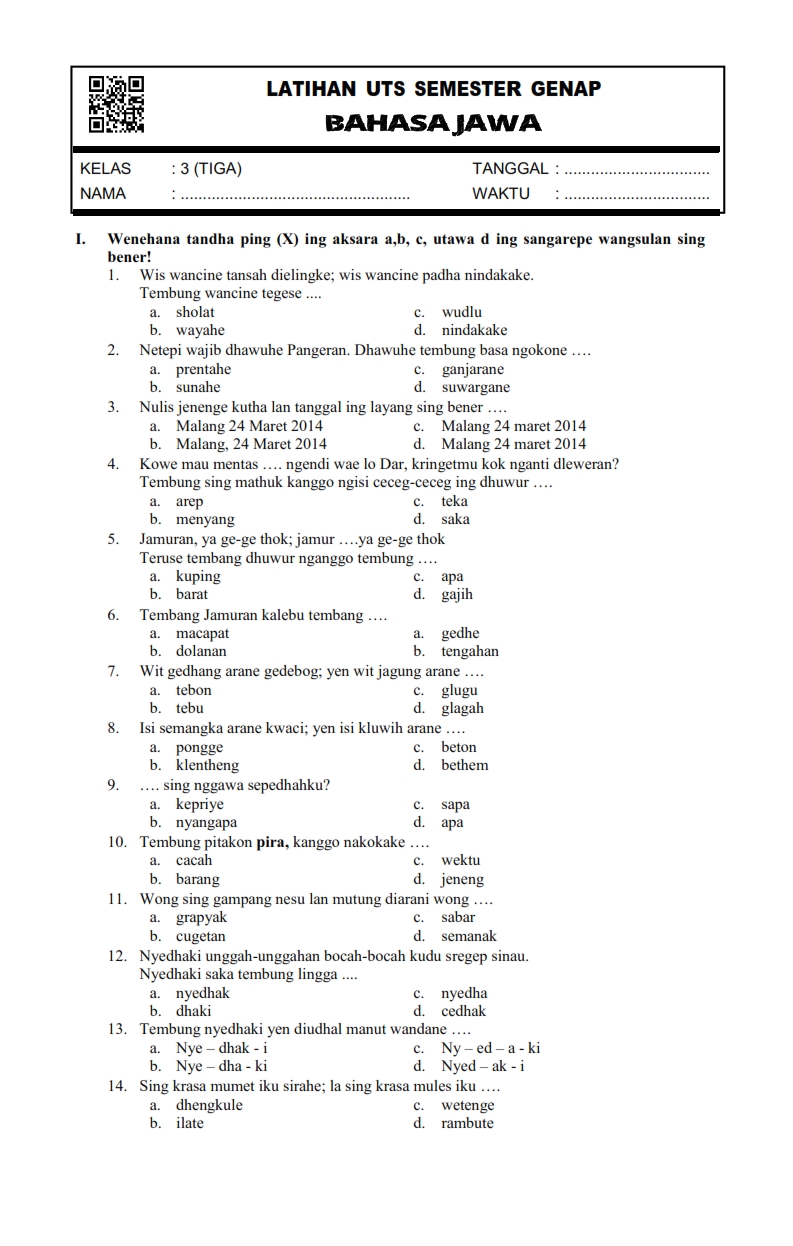 Download Soal UTS Genap Bahasa Jawa Kelas 3 Semester 2 Rief Awa Blog Download Soal UTS Genap Bahasa Jawa Kelas 3 Semester 2 Rief Awa Blog