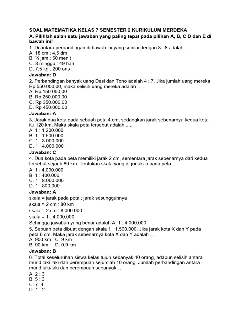 Raih Sukses Matematika Kelas 7 Semester 2 Panduan Lengkap Download