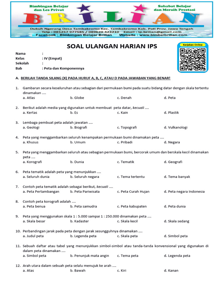 Ternyata Ini Dia 7 Contoh Soal Ujian IPS Kelas 4 SD Semester 1 yang Sering Muncul UAS