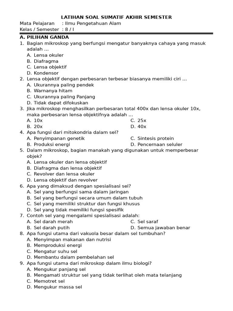 Ternyata Ini Dia Contoh Soal Ujian Kelas 8 Semester 1 yang Sering Muncul, Wajib Dipelajari Sebelum Terlambat