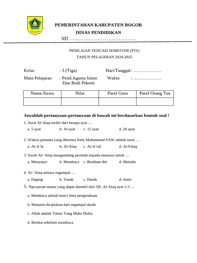 7 Rahasia Menjawab Soal Setia Kawan PAI Kelas 3 Agar Nilai Kamu Maksimal