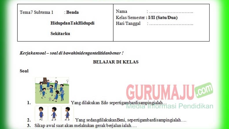 Rahasia Lulus Ujian dengan Kumpulan soal pjok kelas 1 tema 7 subtema 3 dan 4 terbaru Rahasia Lulus Ujian dengan Kumpulan soal pjok kelas 1 tema 7 subtema 3 dan 4 terbaru